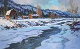 Robert Edward Wood, After the Snow, oil on canvas