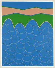 Gus Guerin, Untitled - Feathered Horizon #Artist's Proof 1/2, colour silkscreen on paper