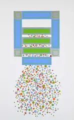 Harry Mitsuo Kiyooka, Danae's Gold #47/50, colour silkscreen on paper