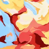 Patricia Lortie, Mini Liquid Abstract 2.18, acrylic on wood panel