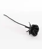 Sinead Ludwig-Burgess, Black Rose, painted and welded steel sculpture