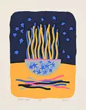 Katie von der Ohe, Janet's Crown #A/P, 2001, colour silkscreen on paper