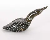 Pauloosie Adamie, Untitled - Loon, green stone carving