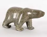 Etidlouie Adla, Walking Bear, green stone carving