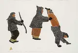 Thomasee Alikatuktuk, Best Friends #14/50, 1978, colour stonecut on paper