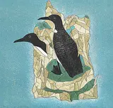 Mayureak Ashoona, Two Arctic Murres #4/50, 1987, colour lithograph on paper