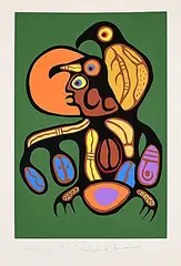 Richard Bedwash, Thunderbird and Loons #72/85, colour silkscreen on paper