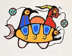 Richard Bedwash, Carrying My Brother #32/130, colour silkscreen on paper
