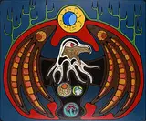 Jessica Desmoulin, Eagle Hunter, 2013, acrylic on canvas board