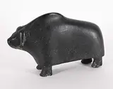 Walter Etuktu, Untitled - Standing Muskox, 1975, black stone carving