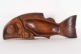 Charles George, Untitled - Salmon Bowl, 1987, wood carving