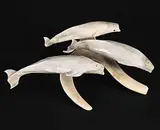 Yassie Danialee Kakee, Untitled - Three Whales, stone and bone carving