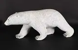 Paul Quviq Malliki, Untitled - Prowling, 2000, white stone carving