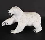 Paul Quviq Malliki, Untitled - Attacking, 2000, white stone carving