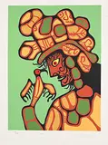 Norval Morrisseau, Carl #114/160, colour silkscreen on paper