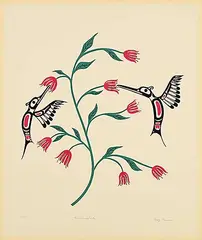 Carey Newman, Hummingbirds #63/75, colour silkscreen on paper
