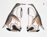 Kakulu Sagiatuk, Katajaktuk #34/50, 1978, colour stonecut on paper
