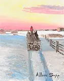 Allen Sapp, Untitled - Heading Home, acrylic on canvas