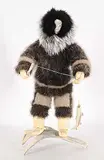 Mikki & Noah Siusangnark, Untitled - Inuk with Catch, 2004, seal skin, bone and mixed media doll