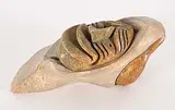 Darvis & Travis Thomas, Untitled - Broken Nose, yellow stone carving