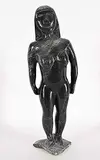 Ovilu Tunnillie, Untitled - Standing Nude Woman, green stone carving