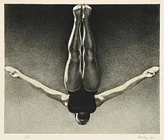 Ken Danby, The Diver #25/150, 1976, colour silkscreen on paper