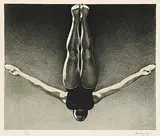 Ken Danby, The Diver #25/150, 1976, colour silkscreen on paper