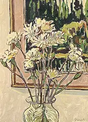 William Duma, Painting of Vase, 1986, oil on wood board