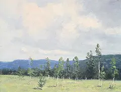 Chris S. Flodberg, Heavy Clouds, Kananaskis, 2020, oil on wood board
