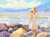 Ron Hedrick, Summer Wind, oil on canvas