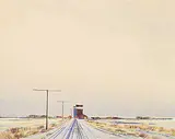 Robert Newton Hurley, Untitled - Tracks into Town