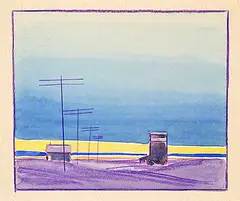 Robert Newton Hurley, Greetings, 1945, watercolour on paper