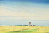 Robert Newton Hurley, Untitled - Stooks Under the Skyline
