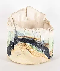 Jean Lapointe Mihalcheon, Untitled - Folded Bowl, 1977, glazed ceramic