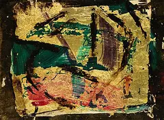 Edward Michell, Canadian Exuberance, mixed media on wood board