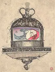 Noboru Sawai, Leda #Proof, 1980, colour etching and wood block on paper