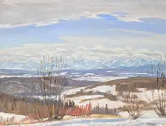 John Davenall Turner, Winter Chinook, oil on wood board