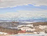John Davenall Turner, Winter Chinook, oil on wood board