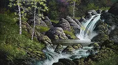 Roger D. Arndt, A Summer Place, oil on wood board