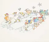 Patricia Askren, The Ducks, watercolour and ink on paper