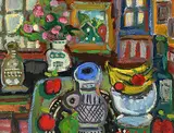 Pierre Bedard, Prise est la table, oil on wood board
