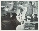 David Blackwood, Study for Man Warning Two Boys II #41/50