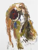 Alan Briks, Woman Rising, mixed media on paper