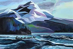 Neil Broadfoot, Potlatch, 2010, oil on wood panel