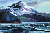 Neil Broadfoot, Potlatch, 2010, oil on wood panel