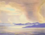 Annora Brown, Floating Clouds after Rain, pastel on paper