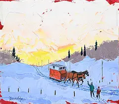 Taxi - 1952 by William Roy Brownridge, 2017, acrylic on canvas, sold May 2025