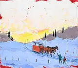 William Roy Brownridge, Taxi - 1952, 2017, acrylic on canvas
