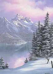 Fred Buchwitz, Untitled - Winter Mountain, acrylic on canvas