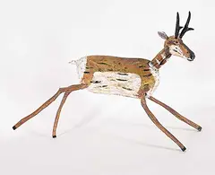 Paul Burke, Long Prong Prairie Antelope, 1995, painted wood sculpture